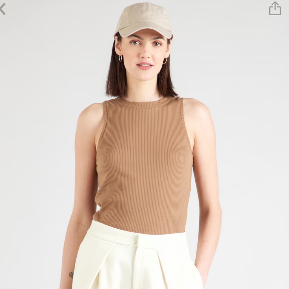 Vero Moda Tan Fitted Tank Top Sz XS